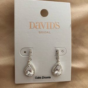 David’s Bridal Tear Drop Earrings